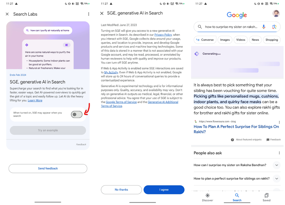 نحوه فعال کردن Google SGE چگونه است؟
